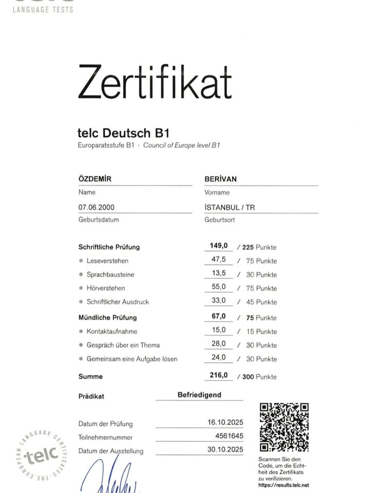 Buchen Sie die TELC B1-Prüfung in Jordanien online
